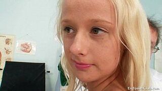 Vagina exam of an attractive sexy blonde porn video